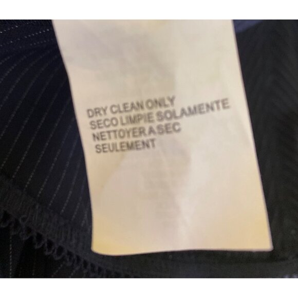 Vintage Bebe Black Pinstripe Bustier Cocktail‎ Dress Large Goth Pinup Sexy Y2K - Picture 7 of 7